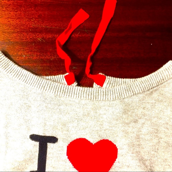 GAP  I❤️My 🐶Sweater red Tie S 6-7 - Picture 6 of 10